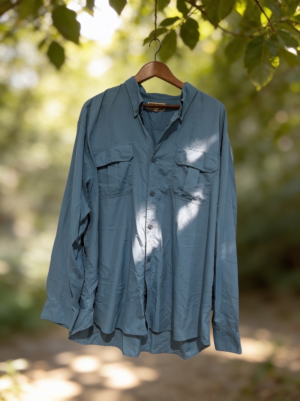 Duluth Trading Co Slate Blue Lightweight Button-Up Shirt Jacket